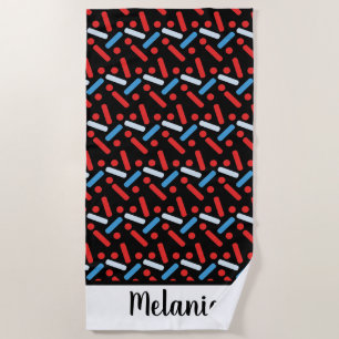 Serviette de plage Summer Sprinkles Bold Name