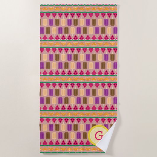 Serviette de plage Summer Sweets (Devant)