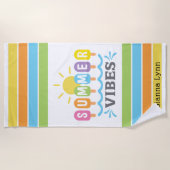 Serviette De Plage Summer Vibes Customizable Girls (Devant)
