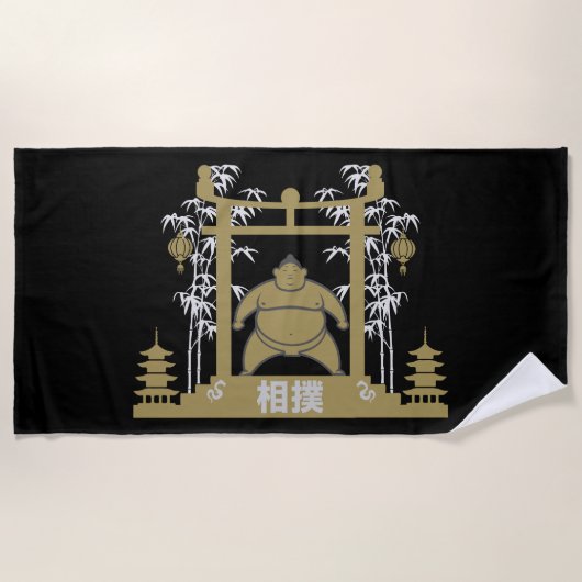 Serviette De Plage Sumo Wrestler (Devant)