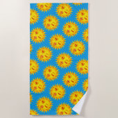 Serviette De Plage Sun Kisses, Sun Print (Devant)