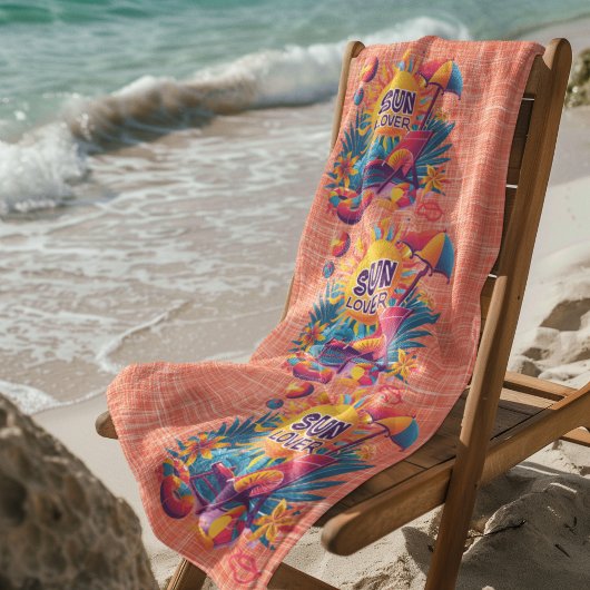 Serviette De Plage Sun Lover Orange