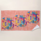 Serviette De Plage Sun Lover Orange (Devant)