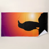 Serviette de plage Sun Silhouette Black Raven (Devant)