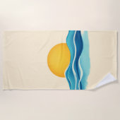Serviette De Plage Sun & Surf Wave (Devant)