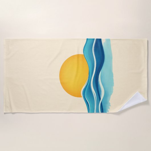 Serviette De Plage Sun & Surf Wave (Devant)