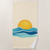 Serviette De Plage Sun & Surf Wave (Devant)