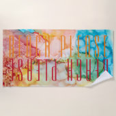 Serviette de plage Sunburst coloré (Devant)