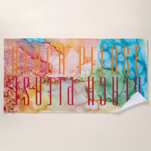 Serviette de plage Sunburst coloré (Devant)