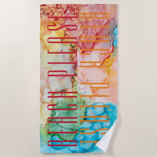 Serviette de plage Sunburst coloré (Devant)