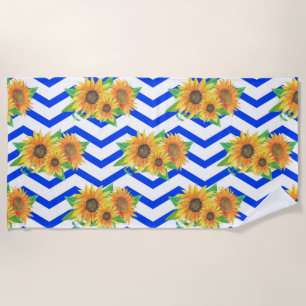 Serviette De Plage Sunflower Floral Gardens