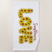 Serviette De Plage Sunflower Love Beach Towel (Devant)
