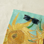 Serviette De Plage Sunflowers Vincent van Gogh (En situation)