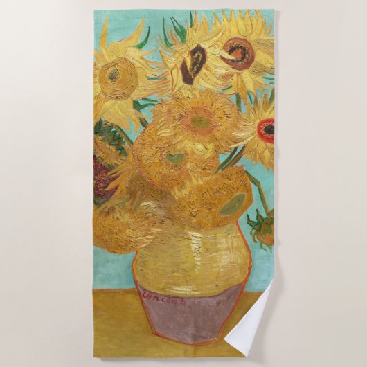 Serviette De Plage Sunflowers Vincent van Gogh (Devant)
