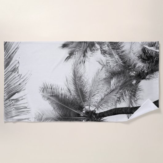 Serviette De Plage Sunlit Palm Jungle #2 #tropical #wall #art (Devant)