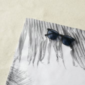 Serviette De Plage Sunlit Palm Jungle #2 #tropical #wall #art (En situation)