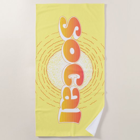 Serviette De Plage Sunny SoCal (Devant)