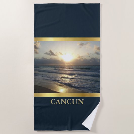 Serviette De Plage Sunrise de Cancun (Devant)