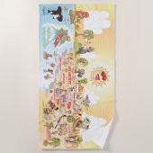 Serviette De Plage Sunset Beach Blanche en Californie du Sud (Devant)