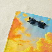 Serviette De Plage Sunset Beach Solitude Design de sérénité (En situation)