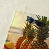 Serviette De Plage Sunset beach tropical océan photo collage (En situation)