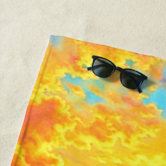 Serviette De Plage Sunset Canyon River Art (En situation)