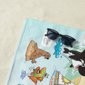 Serviette de plage Sunset de Californie du Sud (En situation)