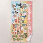 Serviette de plage Sunset de Californie du Sud (Devant)