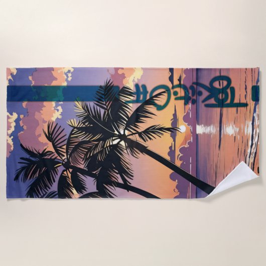 Serviette de plage Sunset Dreams (Devant)