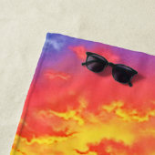 Serviette De Plage Sunset Mountain Lake Majesty Art (En situation)