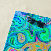 Serviette De Plage Super Abstrait Rainbow Liquid Swirl (En situation)
