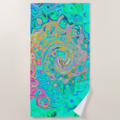 Serviette De Plage Super Abstrait Rainbow Liquid Swirl (Devant)