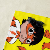 Serviette De Plage Super Boy Action Hero (En situation)