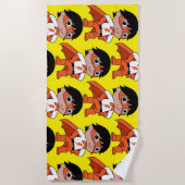 Serviette De Plage Super Boy Action Hero (Devant)