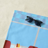 Serviette De Plage Super Cute Retro Diner Amusants Cinquante Design (En situation)