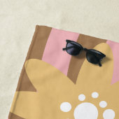 Serviette De Plage Super Florals Jaune Nom Brown Plage (En situation)