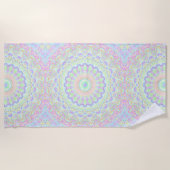 Serviette De Plage Super Funky Boho Hippie arc-en-ciel Abstrait Manda (Devant)