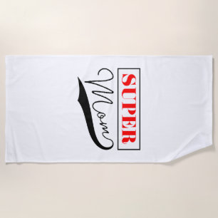 Serviette De Plage Super Maman