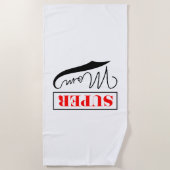 Serviette De Plage Super Maman (Devant)