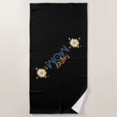 Serviette De Plage Super MOM Fleur (Devant)