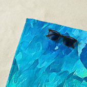 Serviette De Plage Superbe aquarelle Tropical Ocean Theme Design (En situation)