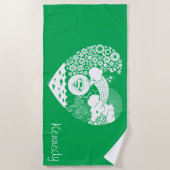 Serviette De Plage Supergirl Floral Peace Heart Graphisme (Devant)