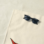 Serviette De Plage Supergirl Graphique Rétro Invincible (En situation)