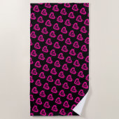 Serviette De Plage Supergirl Hearts Motif diagonal (Devant)