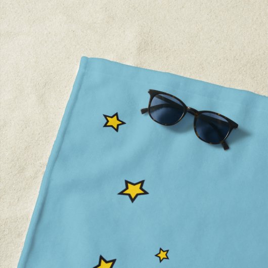 Serviette De Plage Superhero Comic Speech Bubble Boy Name (En situation)