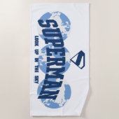 Serviette De Plage Superman dans le monde (Devant)