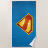 Serviette De Plage Superman Golden S Shield brillance (Devant)