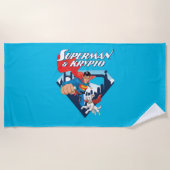 Serviette De Plage Superman & Krypto Soar (Devant)