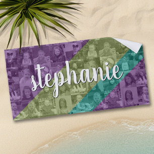 Serviette De Plage Superposition de couleurs funky pour photomontage