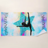 Serviette De Plage Superstar de la gymnastique  (Devant)